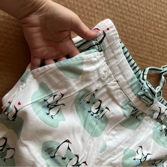 NWT Munki Munki flanel Penguins in Love super soft Flannel Pajama Set size S - Picture 7 of 16